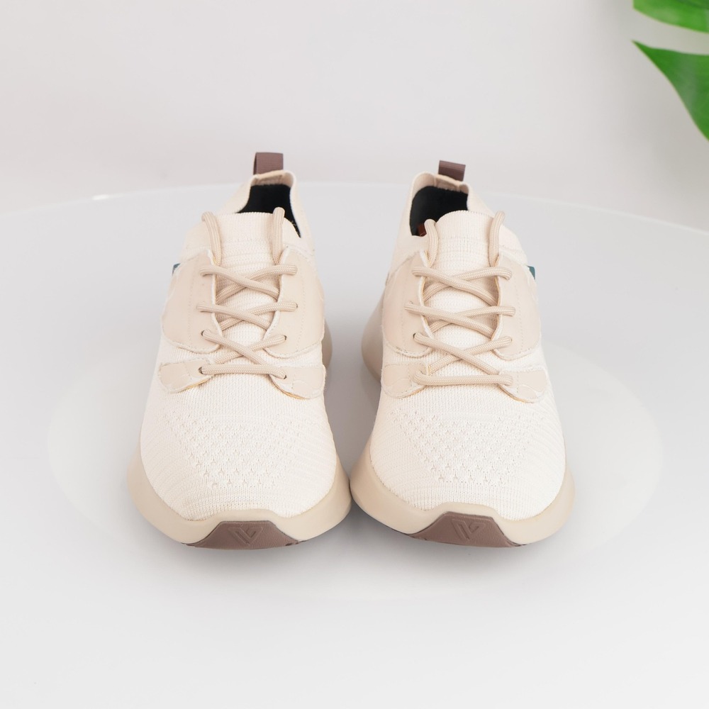 Vessi Womens Everyday Move Sneakers Size 9 Waterproof Beige Knit Lace Up Shoes - Picture 4 of 17